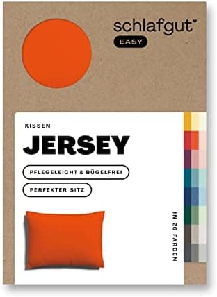 Schlafgut Easy Jersey Kissenbezug 40 x 40 cm – 100% Baumwolle, superweich & atmungsaktiv, Green Mid
