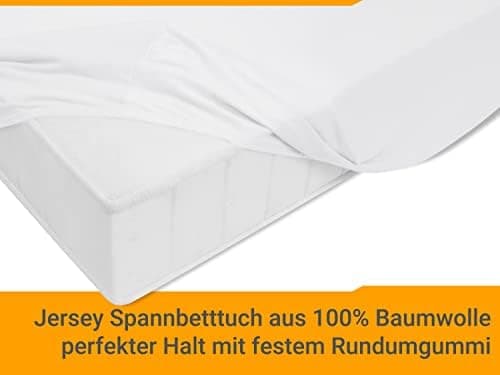 Jersey-Spannbetttuch – 100% Baumwolle, 180–200 x 200 cm