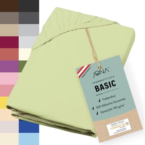 Spannbettlaken 180–200 × 200–220 cm – Baumwoll‑Jersey 190 g/m², faltenfrei
