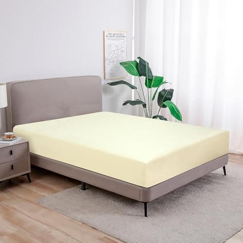 Jersey-Spannbettlaken 100% Baumwolle – 100% gekämmte Baumwolle, 90 x 200 cm (Steghöhe 27 cm)