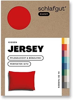 Schlafgut Easy Jersey Kissenbezug 40 x 40 cm – 100% Baumwolle, superweich & atmungsaktiv, Green Mid