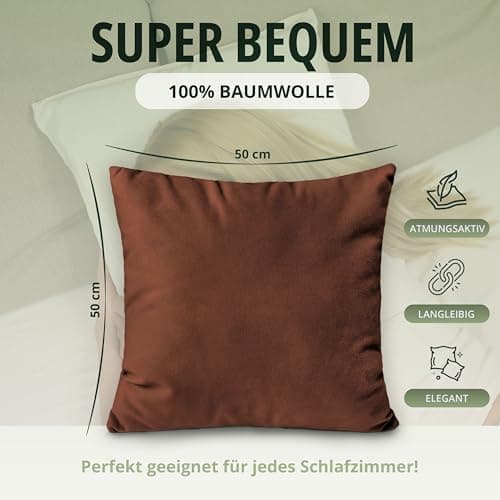 NatureMark Jersey Kissenbezüge – weich & atmungsaktiv, hautfreundlich – 40x40 cm, Anthrazit