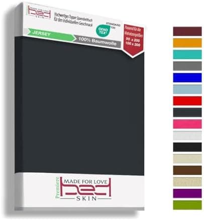 120x200 cm Jersey-Spannbettlaken – 100% Baumwolle, Weiß