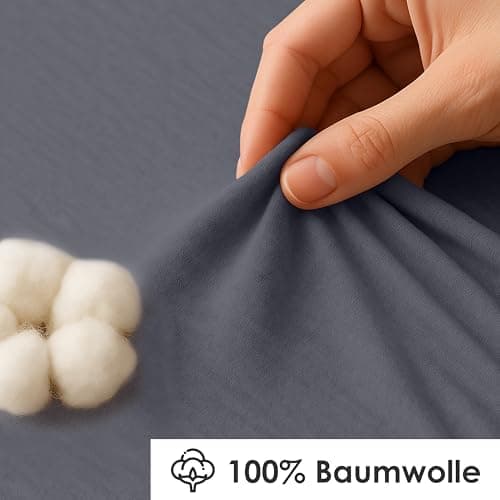 Jersey-Spannbettlaken / Spannbetttuch – 100% Baumwolle, 180x200–200x200 cm
