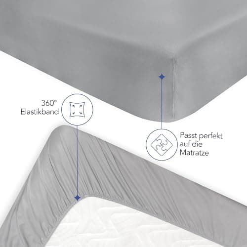Dreamzie Spannbettlaken 120x200 cm – 100% Mikrofaser, Hoher Steg bis 35 cm