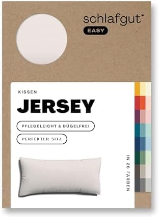 Schlafgut Easy Jersey Kissenbezug 40 x 40 cm – 100% Baumwolle, superweich & atmungsaktiv, Green Mid