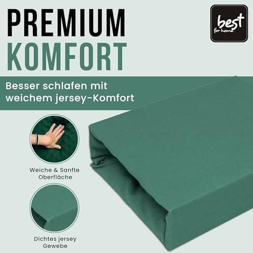 Elastisches Jersey-Spannbettlaken 90x180 cm – 100% Baumwolle, kuschelig warm