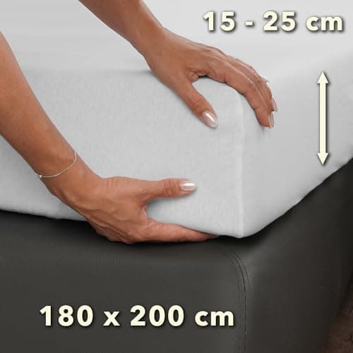 STUDIO Basic Spannbettlaken 200×220 cm – Jersey aus 100% gekämmter Baumwolle, elastisch & bügelfrei, passend für Matratz