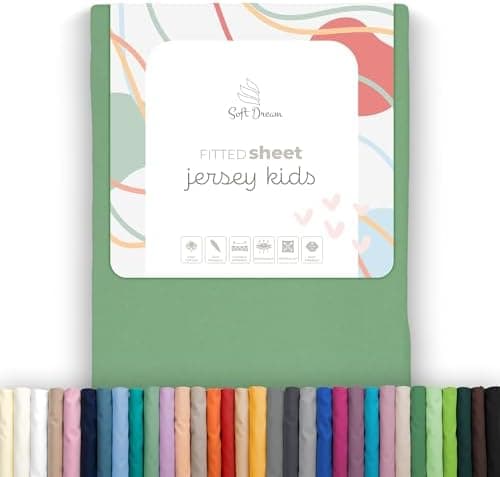 Soft Dream Spannbettlaken 90x200 cm Dunkelgrau – 100% gekämmte Baumwolle Jersey – für Kinder- & Juniorbett