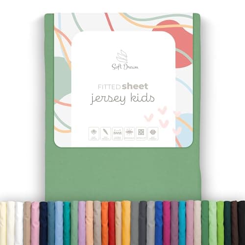 Soft Dream Spannbettlaken 90x200 cm Dunkelgrau – 100% gekämmte Baumwolle Jersey – für Kinder- & Juniorbett