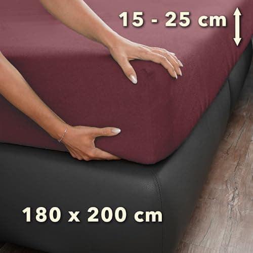 STUDIO Basic Frottee-Spannbettlaken 90 x 200 cm – weiches 80% Baumwolle/20% Polyester, elastisch & bügelfrei, OEKO-TEX f