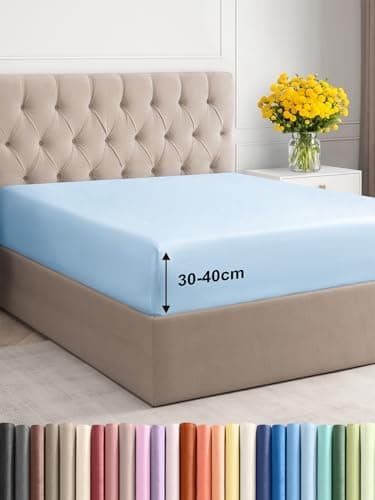 Spannbettlaken 180x200 cm – Extra tiefes Spannbetttuch bis 40 cm (16") – Weiche gebürstete Mikrofaser, knitterfrei & sch