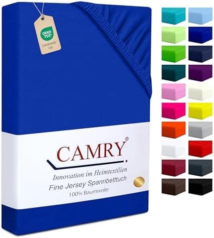 Camry Spannbettlaken 180x200–200x200 cm – Baumwoll‑Jersey Orange