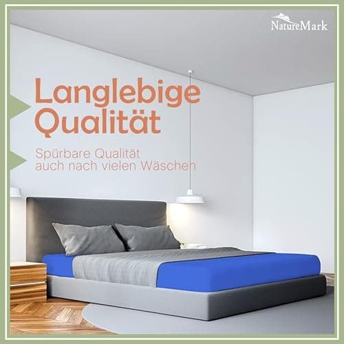 NatureMark Mikrofaser-Spannbettlaken 90x200–100x200 cm, türkis