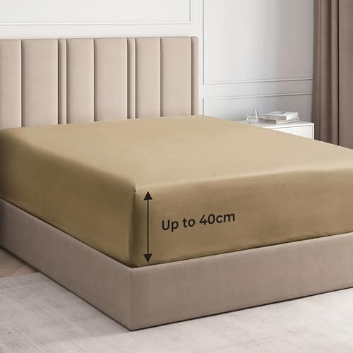 Spannbettlaken 180x200 cm – Extra tiefes Spannbetttuch bis 40 cm (16") – Weiche gebürstete Mikrofaser, knitterfrei & sch