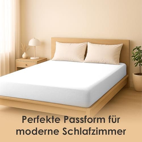 Jersey-Spannbettlaken / Spannbetttuch – 100% Baumwolle, 180x200–200x200 cm