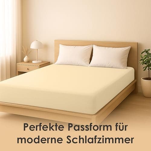 Jersey-Spannbettlaken / Spannbetttuch – 100% Baumwolle, 180x200–200x200 cm
