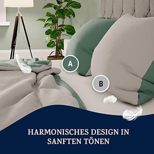 sleepwise Bettwäsche 135x200 Mikrofaser – ÖKO‑TEX zertifiziert, bügelfrei & knitterfrei, 2‑tlg. (inkl. 80x80 cm Kissenbe