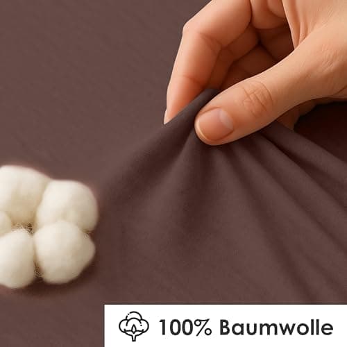 Jersey-Spannbettlaken / Spannbetttuch – 100% Baumwolle, 180x200–200x200 cm