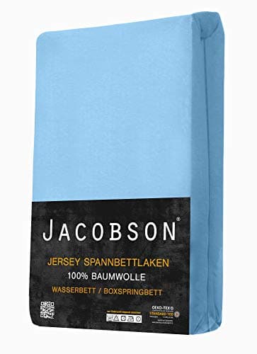 Jacobson Spannbettlaken für Wasserbett & Boxspringbett – 180 × 200 bis 200 × 220 cm