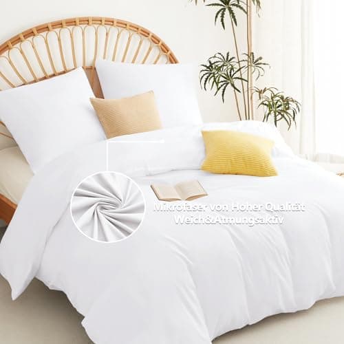 WAVVE Bettwäsche 135x200 – 4‑teiliges Mikrofaser‑Set Anthrazit (inkl. 2×80×80 cm Kissenbezüge) mit Reißverschluss, OEKO‑