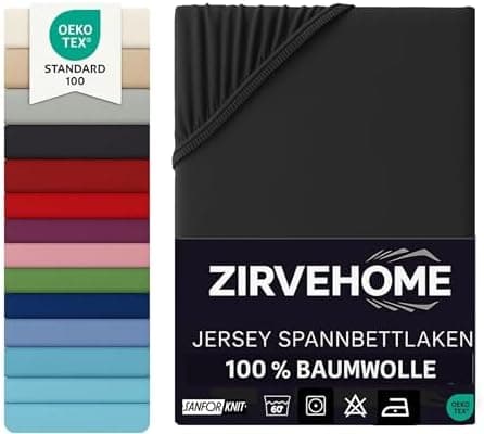 Spannbettlaken 120x200 cm – Jersey 100% Baumwolle – für Matratzen bis 25 cm Höhe