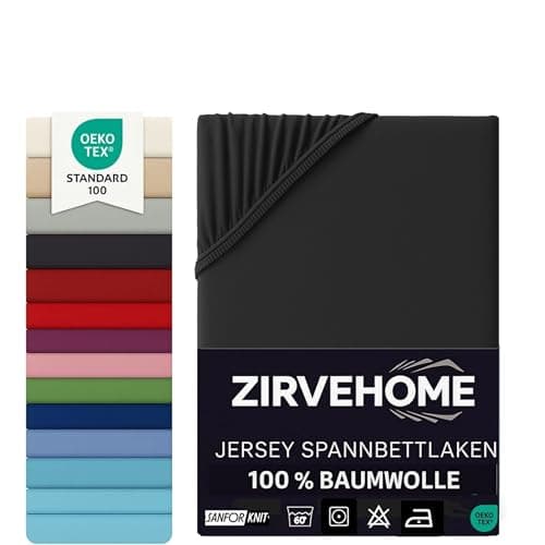 Spannbettlaken 120x200 cm – Jersey 100% Baumwolle – für Matratzen bis 25 cm Höhe