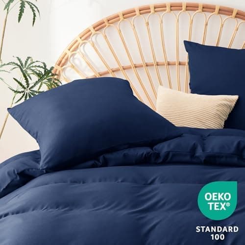 WAVVE Bettwäsche 135x200 – 4‑teiliges Mikrofaser‑Set Anthrazit (inkl. 2×80×80 cm Kissenbezüge) mit Reißverschluss, OEKO‑