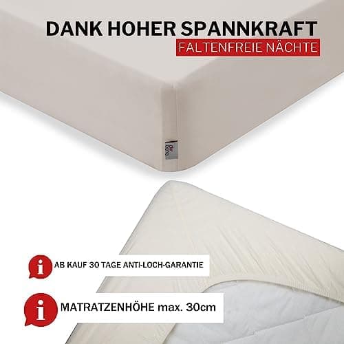 Spannbettlaken 90x200 – Jersey 100% gekämmte Baumwolle, passend für Matratzen bis 30 cm
