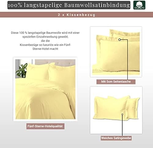 Pizuna Kissenbezüge 2er-Pack 40 x 80 cm Dunkelblau – 100% Langstapel-Baumwolle, 400 Fadenzahl