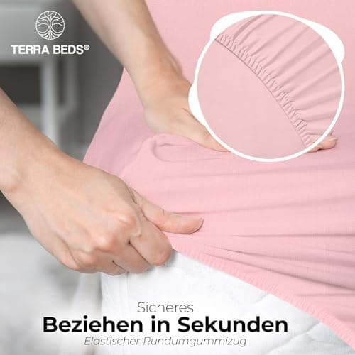 Premium Spannbettlaken 140x200–160x200 cm | 100% Baumwoll‑Jersey 160 g/m² | OEKO‑TEX MADE IN GREEN | 10 Farben