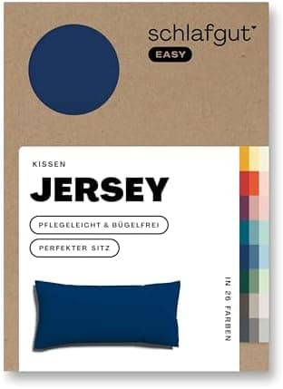 Schlafgut Easy Jersey Kissenbezug 40 x 40 cm – 100% Baumwolle, superweich & atmungsaktiv, Green Mid