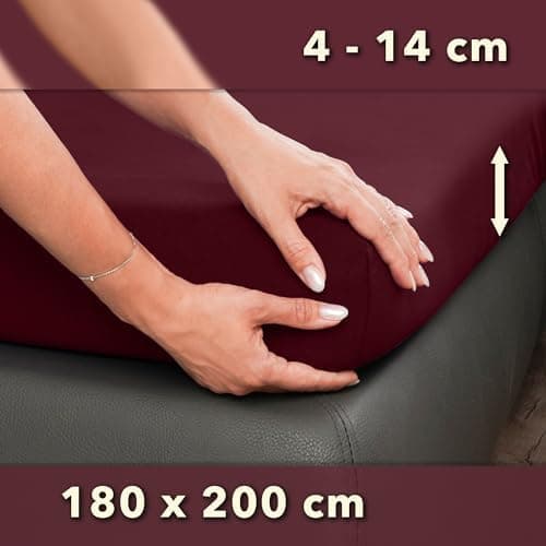 STUDIO Basic Spannbettlaken 200×220 cm – Jersey aus 100% gekämmter Baumwolle, elastisch & bügelfrei, passend für Matratz