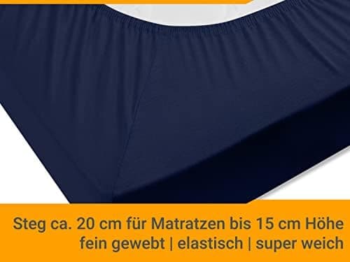 Jersey-Spannbetttuch – 100% Baumwolle, 180–200 x 200 cm