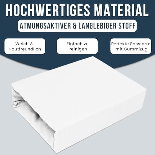 Elastisches Jersey-Spannbettlaken 90x180 cm – 100% Baumwolle, kuschelig warm