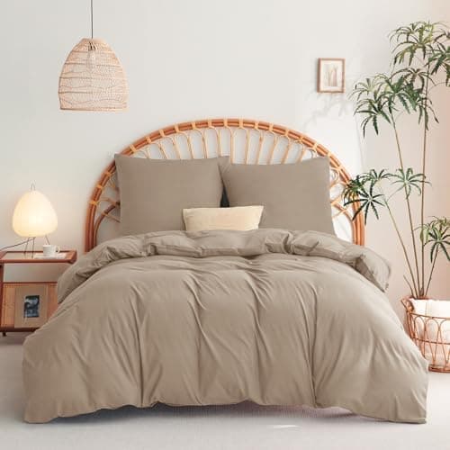 WAVVE Bettwäsche 135x200 – 4‑teiliges Mikrofaser‑Set Anthrazit (inkl. 2×80×80 cm Kissenbezüge) mit Reißverschluss, OEKO‑
