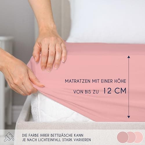 Dreamzie Spannbettlaken 90x190/200 cm – 100% Jersey‑Baumwolle, OEKO‑TEX STANDARD 100