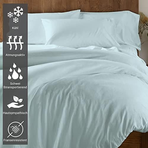 Pizuna Kissenbezüge 2er-Pack 40 x 80 cm Dunkelblau – 100% Langstapel-Baumwolle, 400 Fadenzahl