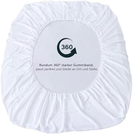 LuxClub Spannbettlaken 90–100x200 cm – 100% Jersey-Baumwolle | 30 cm Steghöhe | Weich & knitterfrei