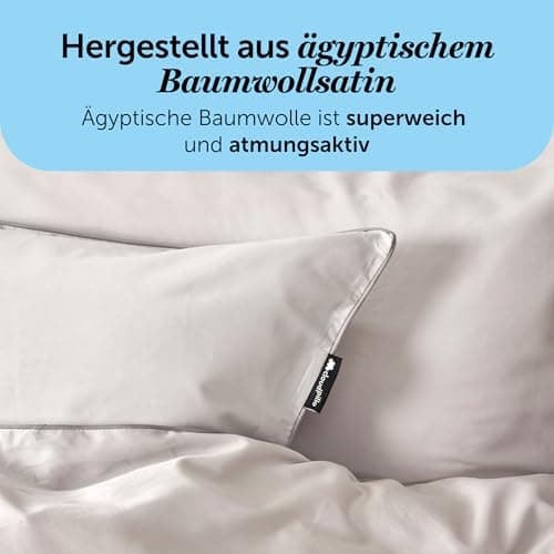 Cloudpillo Kissenbezug 40x80 cm 2er‑Pack – Premium atmungsaktive Baumwolle, ultraweich, mit Reißverschluss, antibakterie