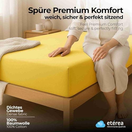 etérea Jersey-Spannbettlaken 80x200 cm Weiß – 100% Baumwolle, OEKO-TEX MADE IN GREEN & STANDARD 100