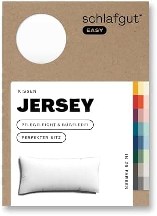 Schlafgut Easy Jersey Kissenbezug 40 x 40 cm – 100% Baumwolle, superweich & atmungsaktiv, Green Mid