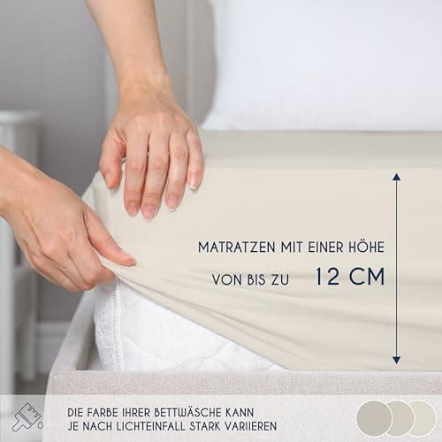 Dreamzie Spannbettlaken 90x190/200 cm – 100% Jersey‑Baumwolle, OEKO‑TEX STANDARD 100