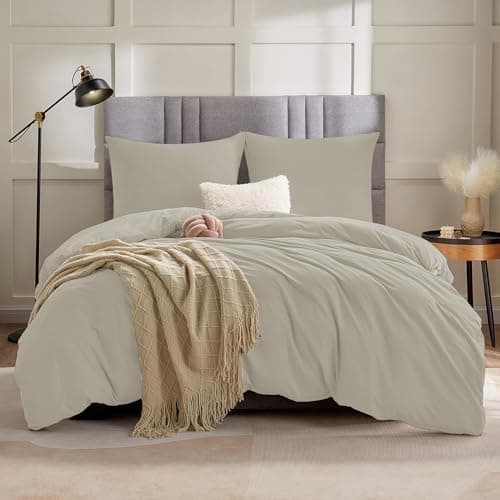 WAVVE Bettwäsche 135x200 – 4‑teiliges Mikrofaser‑Set Anthrazit (inkl. 2×80×80 cm Kissenbezüge) mit Reißverschluss, OEKO‑