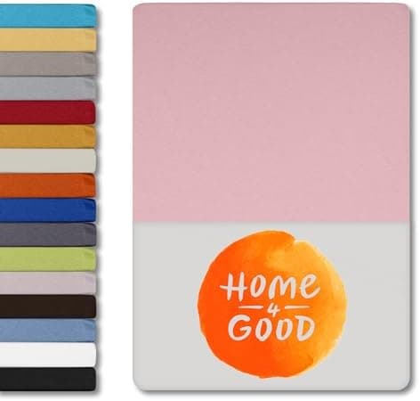 home4good Spannbettlaken 120x200 cm – Jersey 100% Baumwolle (OEKO-TEX STANDARD 100) – für Matratzenhöhe 15–25 cm, Weiß