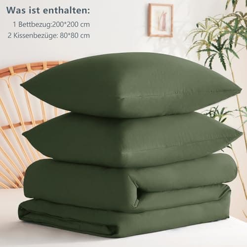 WAVVE Bettwäsche 135x200 – 4‑teiliges Mikrofaser‑Set Anthrazit (inkl. 2×80×80 cm Kissenbezüge) mit Reißverschluss, OEKO‑