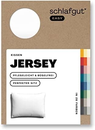Schlafgut Easy Jersey Kissenbezug 40 x 40 cm – 100% Baumwolle, superweich & atmungsaktiv, Green Mid