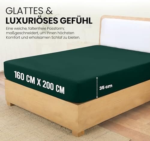 Utopia Bedding Spannbettlaken 180×200 cm – Grau, gebürstete Polyester‑Mikrofaser, OEKO‑TEX zertifiziert