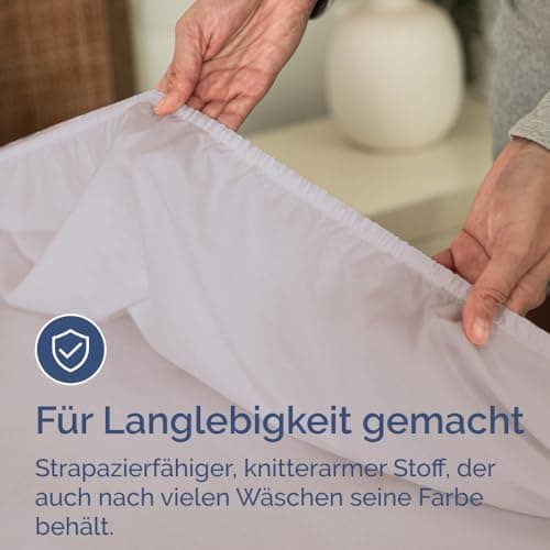 Spannbettlaken 180x200 cm – Extra tiefes Spannbetttuch bis 40 cm (16") – Weiche gebürstete Mikrofaser, knitterfrei & sch