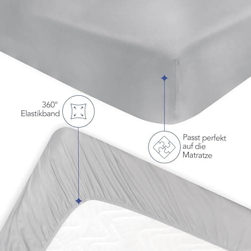 Dreamzie Spannbettlaken 120x200 cm – 100% Mikrofaser, Hoher Steg bis 35 cm